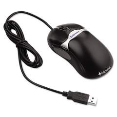 Fellowes Microban Five-Button Optical Mouse, USB 2.0, Left/Right Hand Use, Black/Silver (98913)