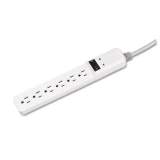 Fellowes Basic Home/Office Surge Protector, 6 Outlets, 6 ft Cord, 450 Joules, Platinum (99012)