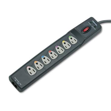 Fellowes Power Guard Surge Protector, 7 Outlets, 6 ft Cord, 1600 Joules, Gray (99110)