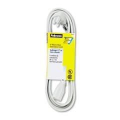 Fellowes Indoor Heavy-Duty Extension Cord, 3-Prong Plug, 1-Outlet, 9ft Length, Gray (99595)