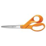 Fiskars Home and Office Scissors, 8" Long, 3.5" Cut Length, Orange Offset Handle (1945101052)