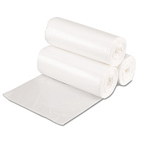 High-Density Can Liners, 16 gal, 7 mic, 24" x 31", Natural, Perforated Roll, 50 Bags/Roll, 20 Rolls/Carton (243108)