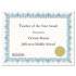 Geographics Award Certificates with Gold Seals, 8.5 x 11, Unique Blue with White Border, 25/Pack (39087)