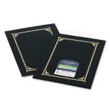 Geographics Certificate/Document Cover, 12 1/2 x 9 3/4, Black, 6/Pack (45331)
