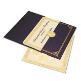 Geographics Ivory/Gold Foil Embossed Award Certificate Kit, 8.5 x 11, Blue Metallic Cover, Gold Border, 6/KIt (47481)