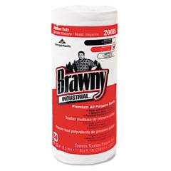 Brawny Professional Premium DRC Perforated Roll Wipers, 11 x 9 3/8, White, 84/Roll, 20 Rolls/Carton (20085)