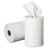 Pacific Blue Basic Recycled Paper Towel Roll, 1-Ply, 7.88" x 350 ft, White, 12 Rolls/Carton (28706)