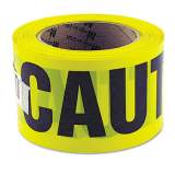 Great Neck Caution Safety Tape, Non-Adhesive, 3" x 1,000 ft, Yellow (10379)