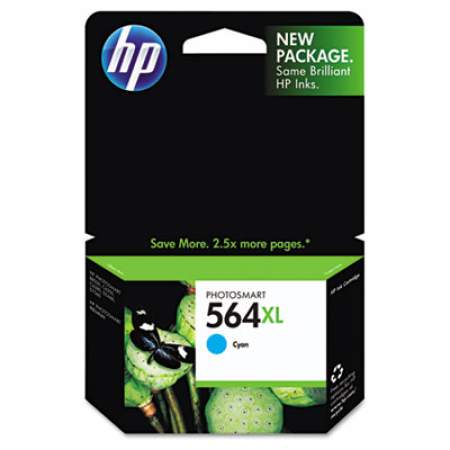 HP 564XL, (CB323WN) High-Yield Cyan Original Ink Cartridge