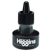 Higgins Waterproof Pigmented Drawing Ink, Black, 1oz Bottle (44201)