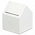 Double Entry, Swing Top Floor Receptacle, Metal, White (2201)