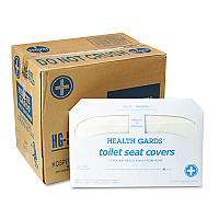 Health Gards Toilet Seat Covers, 14.25 x 16.5, White, 250/Pack, 20 Packs/Carton (HG5000CT)