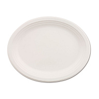 Classic Paper Dinnerware, Platter, 9.75 x 12.5, White, 500/Carton (21257CT)
