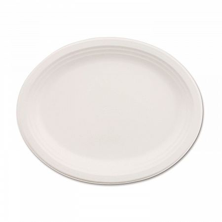 Classic Paper Dinnerware, Platter, 9.75 x 12.5, White, 500/Carton (21257CT)