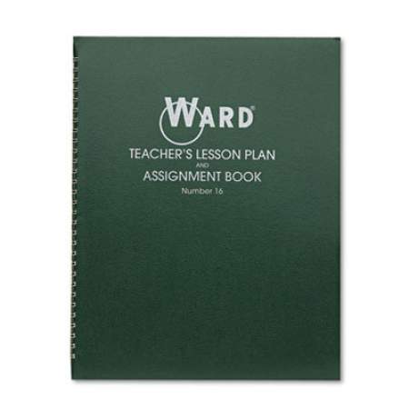 Ward Lesson Plan Book, Daily/Weekly, Two-Page Spread (Six Classes), 11 x 8.5, Green Cover (16)