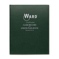 Ward Combination Record/Plan Book, 9-10 Week Term: 2-Page Spread (38 Students), 2-Page Spread (8 Classes), 11 x 8.5, Green Cover (91018)