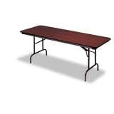 Iceberg OfficeWorks Commercial Wood-Laminate Folding Table, Rectangular Top, 60 x 30 x 29, Mahogany (55214)