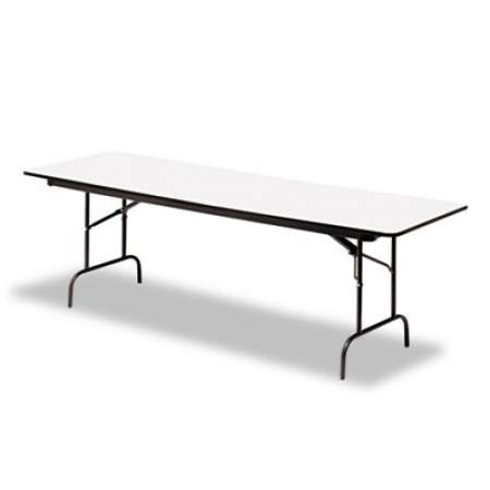 Iceberg OfficeWorks Commercial Wood-Laminate Folding Table, Rectangular Top, 72 x 30 x 29, Gray/Charcoal (55227)