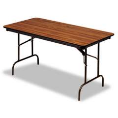 Iceberg OfficeWorks Commercial Wood-Laminate Folding Table, Rectangular Top, 96 x 30 x 29, Oak (55235)