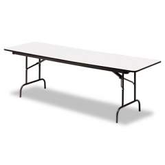 Iceberg OfficeWorks Commercial Wood-Laminate Folding Table, Rectangular Top, 96 x 30 x 29, Gray/Charcoal (55237)