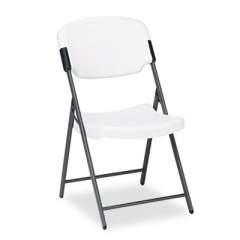 Iceberg Rough n Ready Commercial Folding Chair, Supports Up to 350 lb, Platinum Seat, Platinum Back, Black Base (64003)