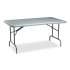 Iceberg IndestrucTable Industrial Folding Table, Rectangular Top, 1,200 lb Capacity, 60 x 30 x 29, Charcoal (65217)