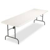Iceberg IndestrucTable Industrial Folding Table, Rectangular Top, 1,200 lb Capacity, 96 x 30 x 29, Platinum (65233)