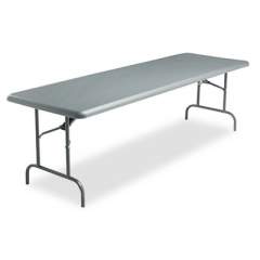 Iceberg IndestrucTable Industrial Folding Table, Rectangular Top, 1,200 lb Capacity, 96 x 30 x 29, Charcoal (65237)