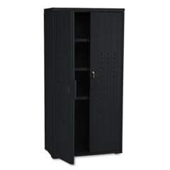 Iceberg Rough n Ready Storage Cabinet, Three-Shelf, 33 x 18 x 66, Black (92551)