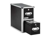 Vaultz 2-Drawer CD File Cabinet, Holds 330 Folders or 120 Slim/60 Standard Cases, Black (VZ01094)