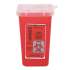 Impact Sharps Waste Receptacle, Square, Plastic, 32oz, Red (7350)