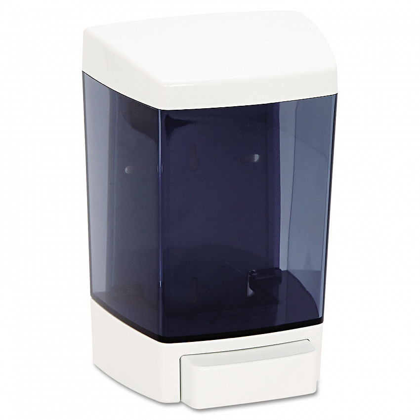 ClearVu Plastic Soap Dispenser, 46 oz, 5.5 x 4.25 x 8.5, White (9346)