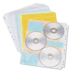 Innovera Two-Sided CD/DVD Pages for Three-Ring Binder, 10/Pack (39301)