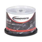 Innovera CD-R Recordable Disc, 700 MB/80 min, 52x, Spindle, Silver, 50/Pack (77950)