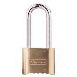 Master Lock Resettable Combination Padlock, Brass, 2" Wide, Brass Color, 6/Box (175DLH)