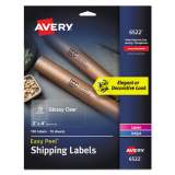 Avery Glossy Clear Easy Peel Mailing Labels w/ Sure Feed Technology, Inkjet/Laser Printers, 2 x 4, Clear, 10/Sheet, 10 Sheets/Pack (6522)