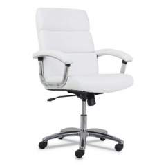 HON Traction High-Back Executive Chair, Supports 250 lb, 18.1" to 21.8" Seat Height, White Seat/Back, Polished Aluminum Base (VL103SB06)