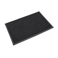 Super-Soaker Wiper/Scraper Mat with Gripper Bottom, Rectangular, Charcoal Gray Loop Pile Surface, 36" x 10 ft (SSR310CH)