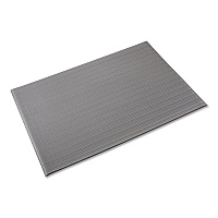 Ribbed Vinyl Anti-Fatigue Mat, Rectangular, Gray Ribbed Surface, 36" x 10 ft (FL3610GY)