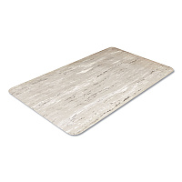 Cushion-Step Marbleized Rubber Mat, Rectangular, Gray Smooth Surface, 36" x 60" (CU3660GY)