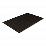 Ribbed Vinyl Anti-Fatigue Mat, Rectangular, Black Ribbed Surface, 36" x 60" (FL3660BK)