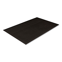 Ribbed Vinyl Anti-Fatigue Mat, Rectangular, Black Ribbed Surface, 36" x 60" (FL3660BK)