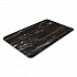 Cushion-Step Marbleized Rubber Mat, Rectangular, Black Smooth Surface, 36
