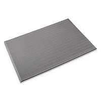 Ribbed Vinyl Anti-Fatigue Mat, Rectangular, Gray Ribbed Surface, 27" x 36" (FJS736GY)