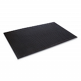 Crown-Tred Indoor/Outdoor Scraper Mat, Black Loop-Twist Ribbed Rubber Surface, 43.75" x 66.75" (TD0046BK)