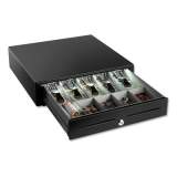 SteelMaster High-Security Cash Drawer, 5 Coin Compartments, Spring-Loaded Bill Weights, 4.25 x 16.38 x 16.13, Plastic; Steel, Black (225L1616104)