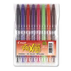 Pilot FriXion Ball Erasable Gel Pen, Stick, Fine 0.7 mm, Assorted Ink and Barrel Colors, 8/Pack (31569)