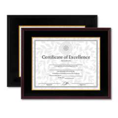 DAX Hardwood Document/Certificate Frame w/Mat, 11 x 14, 8 1/2 x 11, Black (1511TB)