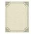 Southworth Parchment Certificates, Vintage, 8.5 x 11, Ivory with Silver Foil Border, 50/Pack (91360)