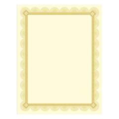 Southworth Premium Certificates, 8.5 x 11, Ivory/Gold with Spiro Gold Foil Border,15/Pack (CTP2V)
